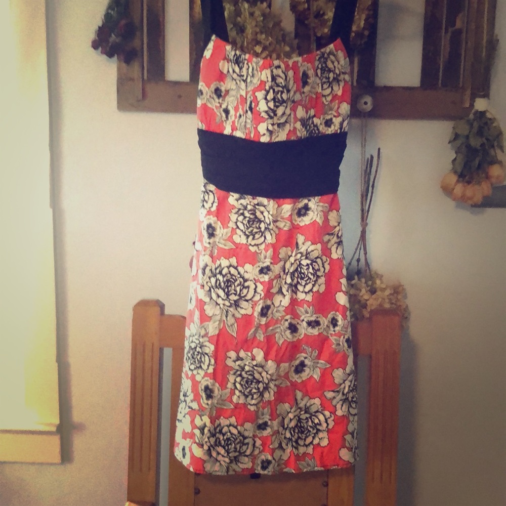 Flowered tank dress size 16